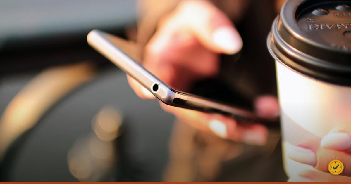 Edge of a smartphone showing the headphone socket
